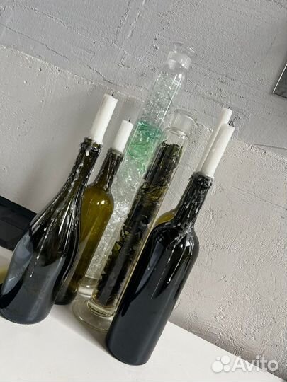 Стеклянные чистые бутылки б/у