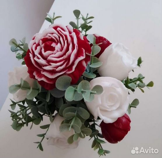 Букет из мыльных роз