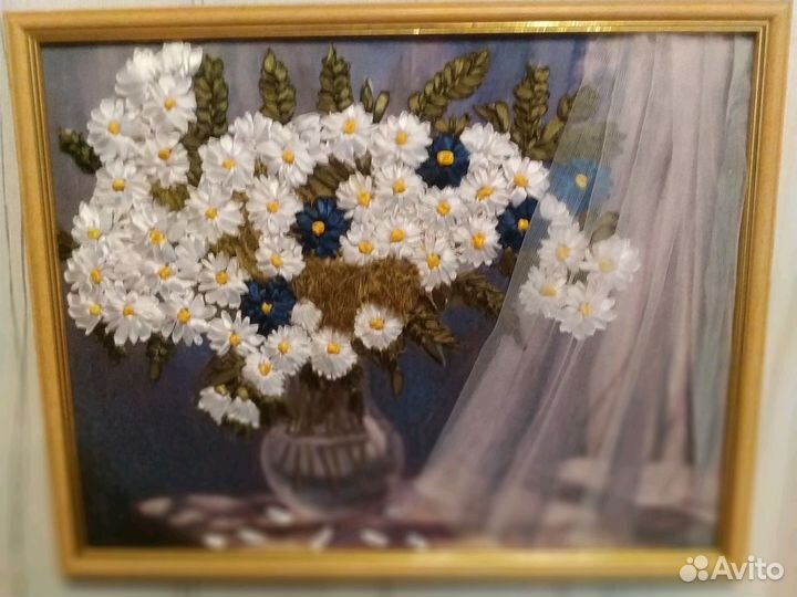 Картины. Вышивка лентами