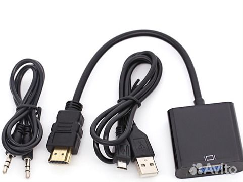 Переходник hdmi to VGA удлинитель кабель 20 см