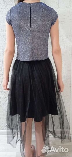 Юбка и топ для девочки ростом 128-134