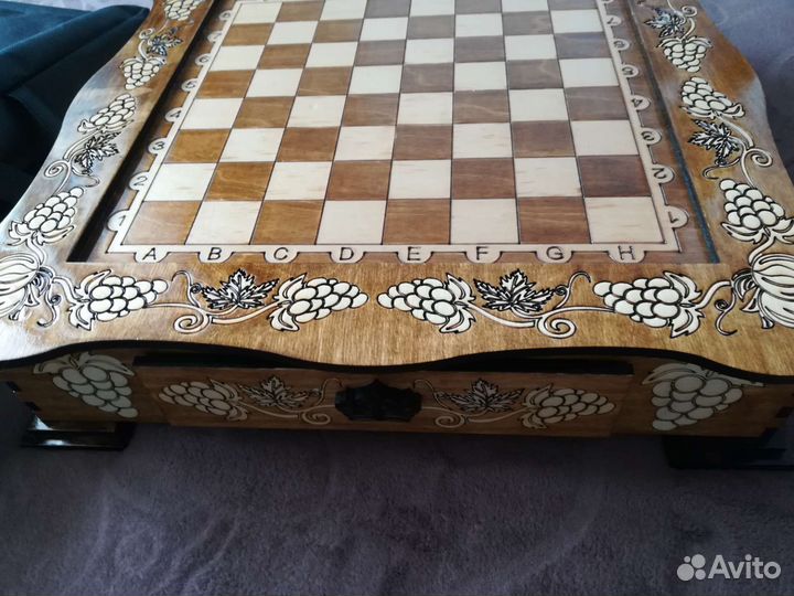 Шахматы нарды шашки 3в1 ручной работы