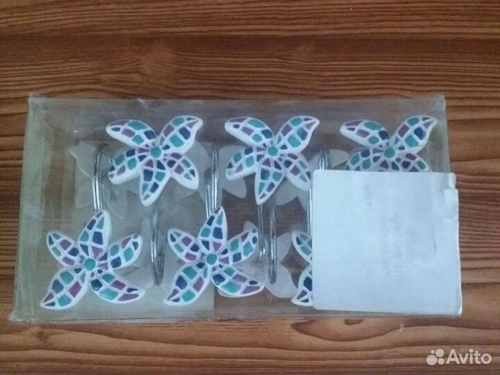 Крючки для шторки в ванную металлические