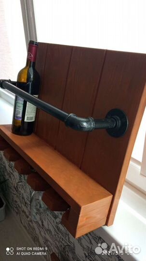 Винная полка настенная