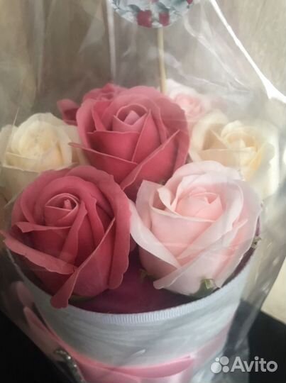 Букет подарок из мыльных роз