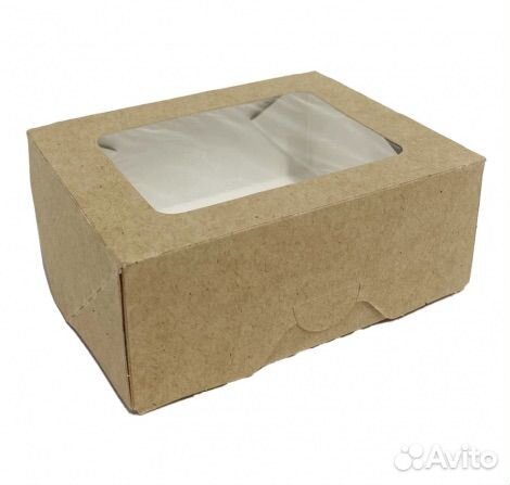 Коробка бумажная 100х80х35 мм с окном