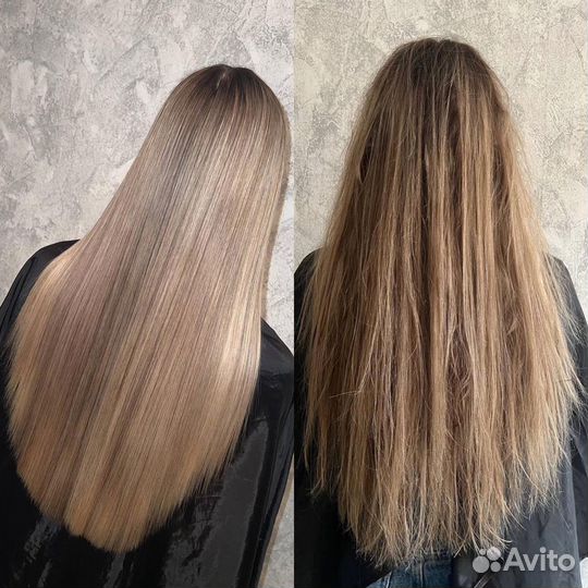 Кератиновое выпрямление волос