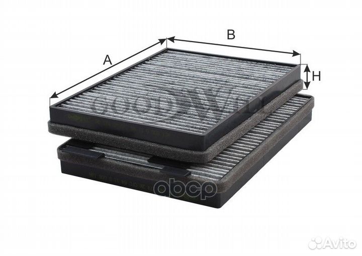 Фильтр салона BMW E39 (упак.2шт.) AG 174 2K CFC