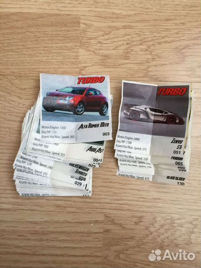 Вкладыши от жвачек Turbo