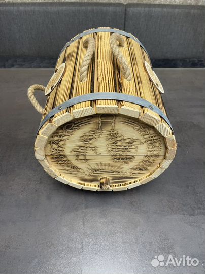 Деревянная бочка бар