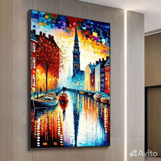 Современная картина маслом Венеция