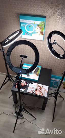 Лампа кольцевая PRO 35см сенсорная со штативом 2м