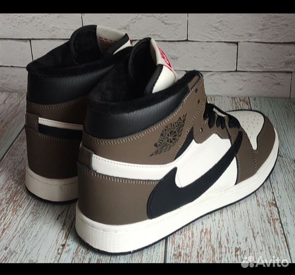 Кеды мужские зимние на меху nike AIR jordan