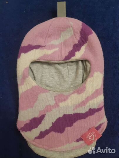 Шапка шлем для девочки зима 44 46