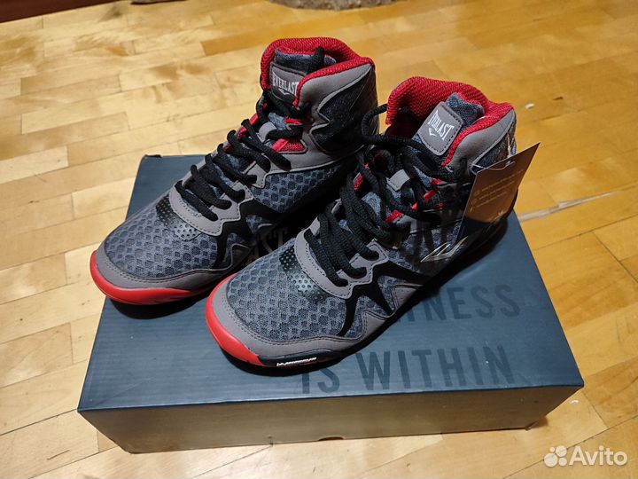 Боксерки everlast pivt low top grey/red