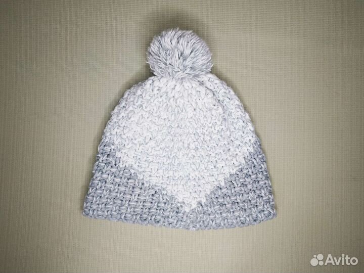 Шапка зимняя серая для девочки с подкладом флис