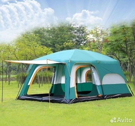 Палатка 10 местная с тамбуром новая