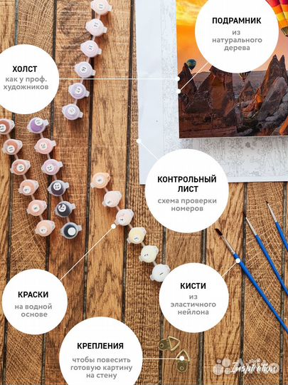 Картина по номерам 40х50 см Воздушные шары новая