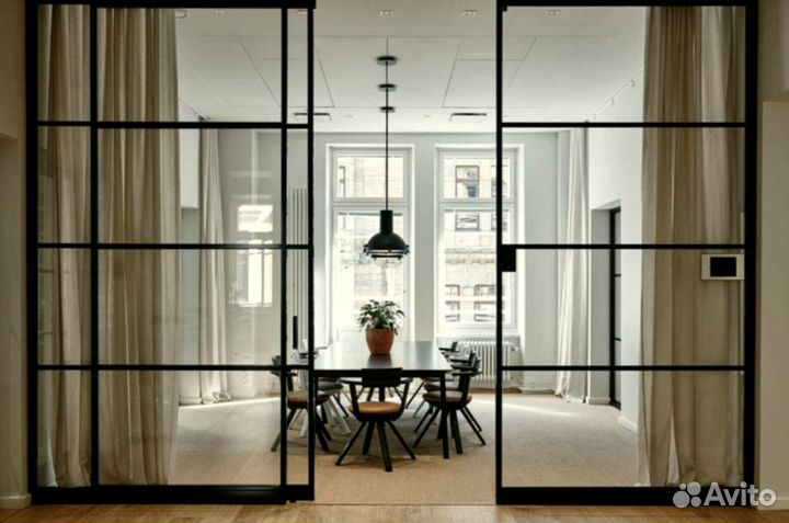 Раздвижные перегородки лофт