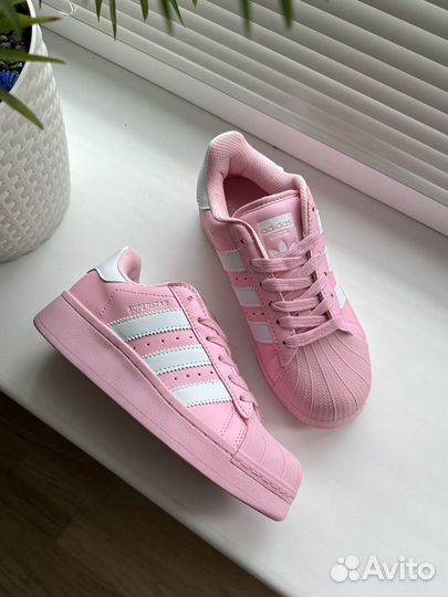 Adidas superstar розовые