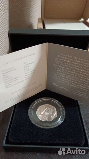 2023 50 пенс Великобритания Коронация Чарльза пруф