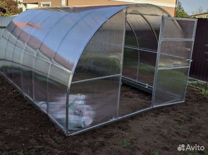 Теплица усиленная 8м поликарбонат грядки,рассрочка