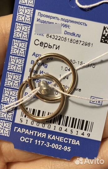 Серебряные серьги кольца