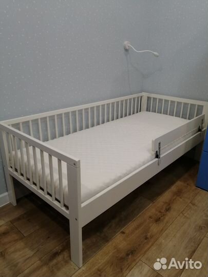 Детская кровать Гулливер Икеа с бортиком+ матрас