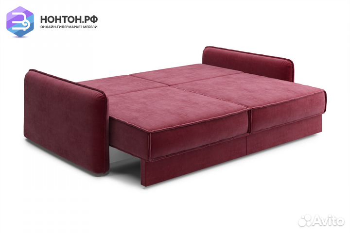 Диван тик-так Антей 3-х местный бордовый
