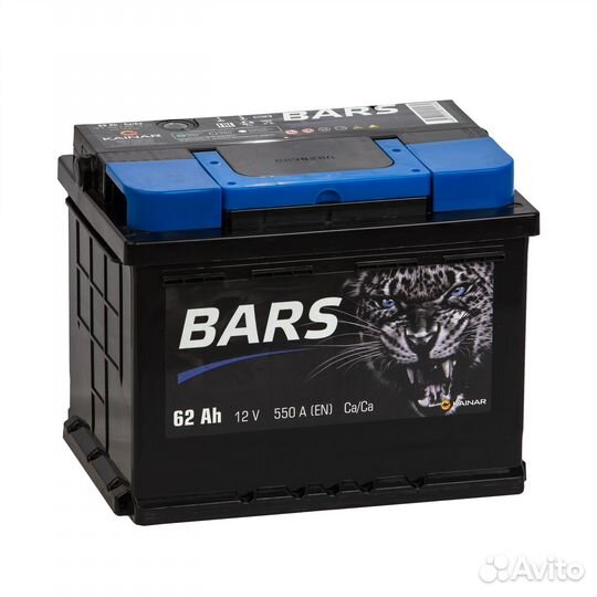 Акб Барс (Bars) 62Ah бесплатная доставка/установка