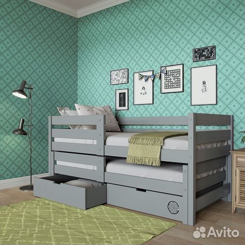 Кроватка детская выдвижная берёза матрешка