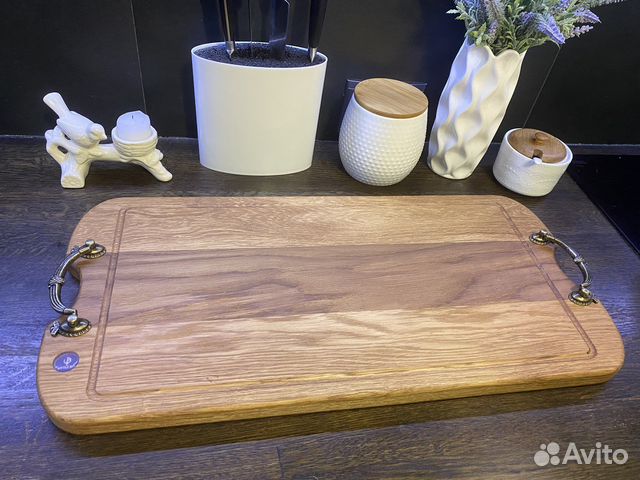 Поднос - разделочная доска из дуба 580*280*26 мм