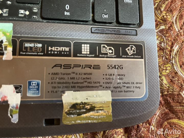 Ноутбук acer на запчасти