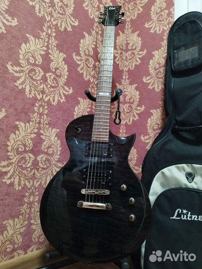 Электрогитара ESP LTD EC 100 QM чехол и провод