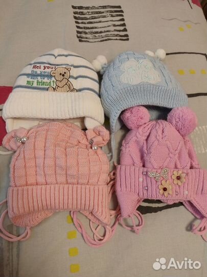 Продам шапочки для новорожденных