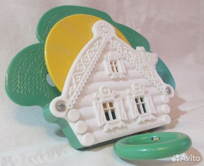 Детская музыкальная игрушка будильник Теремок СССР