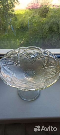 Ваза для фруктов стекло СССР