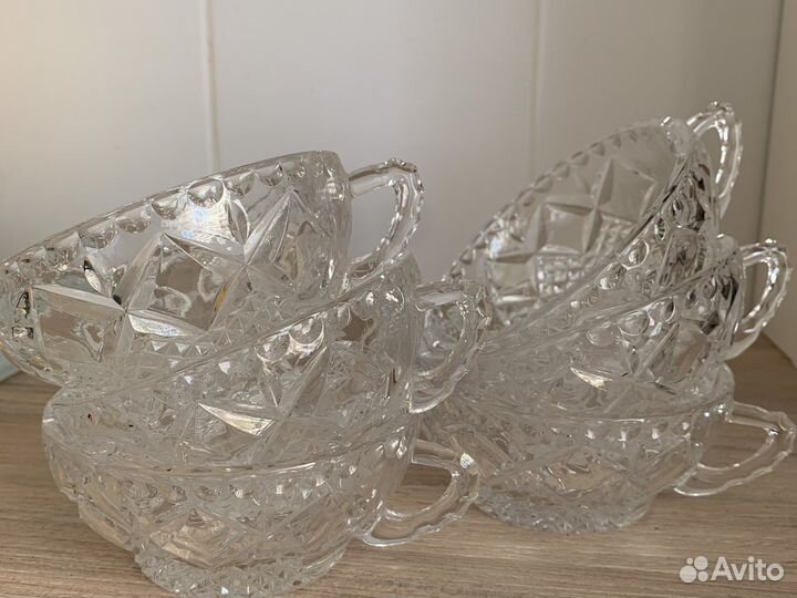 Винтажные кружки Богемия Воhemiа 150 мл, 6 шт