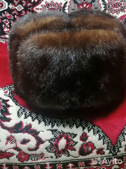 Норковая шапка мужская бу