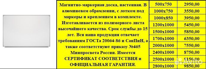 Маркерная Меловая Доска Штендер