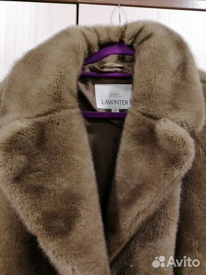 Искусственная шуба под норку беж 42