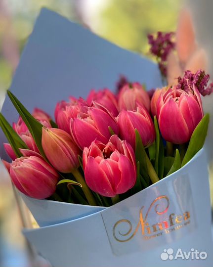 Букет из 15 пионовидных тюльпанов (голландия)