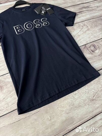 Футболка Hugo Boss темно синяя