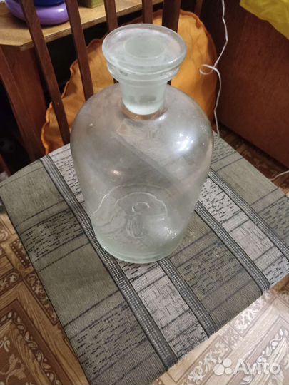 Бутыль стеклянная 3 литра с крышкой