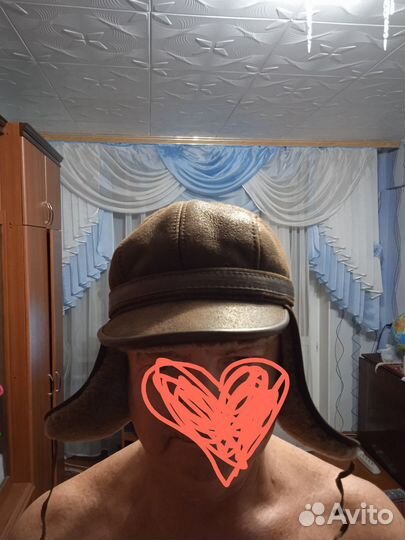 Шапка-ушанка дубленчатая