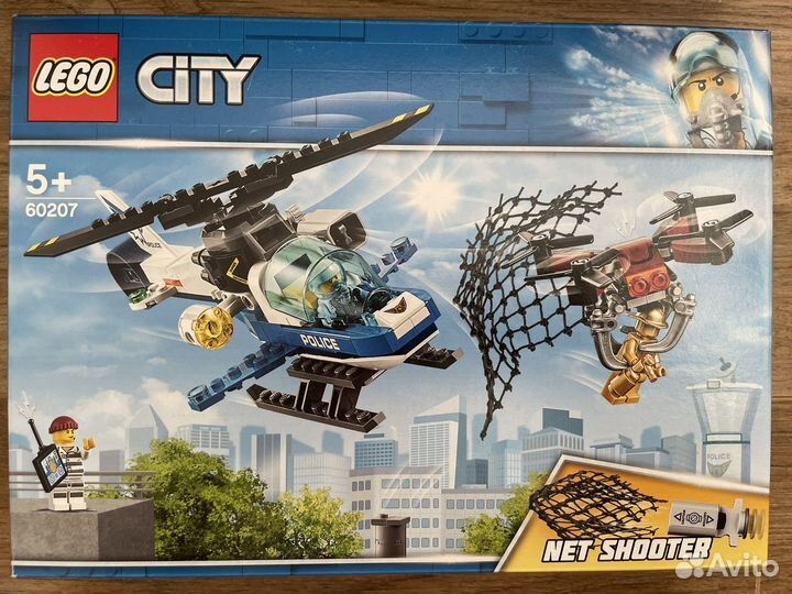 Lego city 60207 полицейский участок погоня дронов