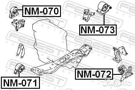 Подушка двигателя передняя NM071 Febest