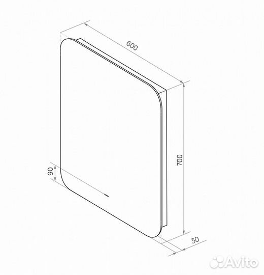 Зеркало с подсветкой ART&MAX Ravenna AM-Rav-600-7
