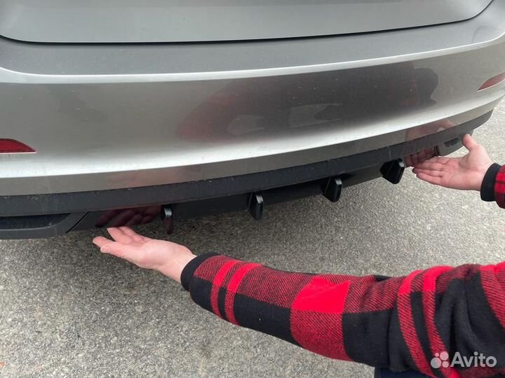 Накладка на диффузор средняя часть Skoda Rapid 2