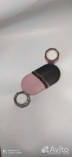 Ароматическая свеча в гипсе подарочный набор